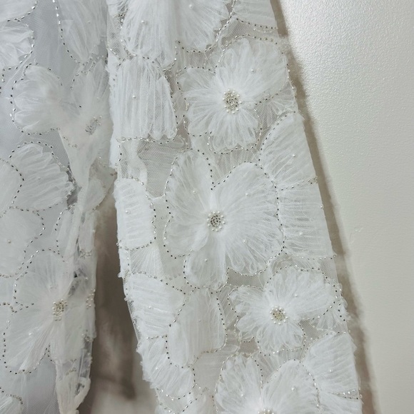 Boston Proper Ivory Floral Lace Top - Picture 5 of 8